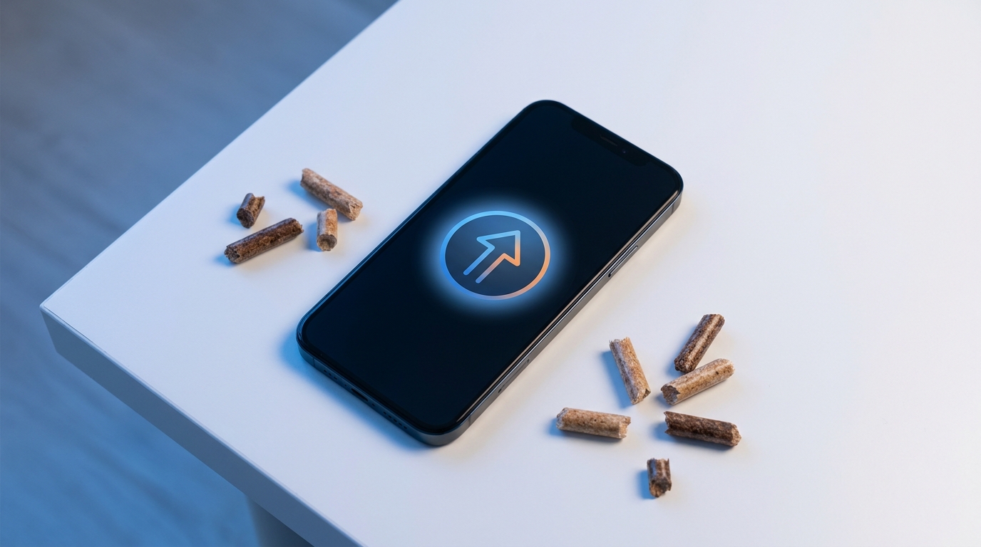 Graphique évolution prix pellets belgique sur écran d'ordinateur